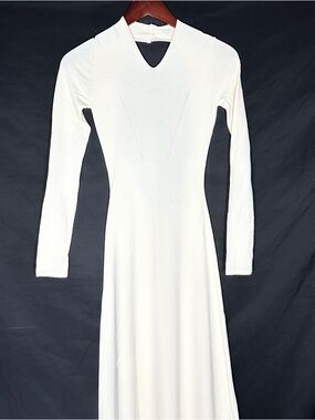 Solid Striped Sofia Richie Grainge Narcia Maxi Dress Off white XS  Quiet Luxury